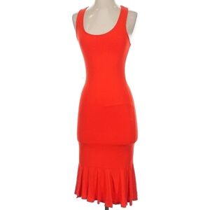 bebe Vibrant Red Midi Dress